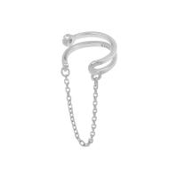 Trendy ear cuffs, Messing, micro pave zirconia & voor vrouw, zilver, 11mm,18mm, Verkocht door PC