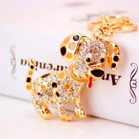 Zinc Alloy Key Clasp Dog high quality plated fashion jewelry & for woman & enamel golden Sold By PC