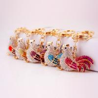 Zinc Alloy Key Clasp with Czech Rhinestone Cock high quality plated fashion jewelry & for woman & enamel Sold By PC