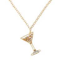 Zinc Alloy Jewelry Necklace with ABS Plastic Pearl with 1.97 extender chain high quality plated fashion jewelry & for woman & with rhinestone golden Length 16.54 Inch Sold By PC