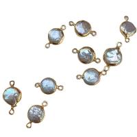 Zinc Alloy Connector Freshwater Pearl with Zinc Alloy gilding fashion jewelry & DIY 10-11mm Sold By PC