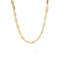 Titanstahl Halskette, mit Verlängerungskettchen von 2.36Inch, Kreuz & für Frau, goldfarben, 6mm, Länge:ca. 15.75 ZollInch, verkauft von PC