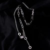 Titanstahl Halskette, mit Verlängerungskettchen von 1.97Inch, für Frau, keine, 60mm,8mm, Länge:ca. 17.72 ZollInch, verkauft von PC