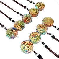 Natural Gemstone Necklace, Resin, with Gemstone, Polygon, Unisex & epoxy gel, more colors for choice, 11x35mm, Length:Approx 25.6 Inch, Sold By PC