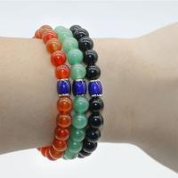 Gemstone Bracelets Natural Stone with 304 Stainless Steel & Unisex 8mm Length Approx 7.87 Inch Sold By PC