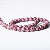 Sesame jaspis perler, Sesame Jasper, Runde, poleret, du kan DIY & forskellig størrelse for valg, rød, 6-10mm, Solgt Per 14.96 inch Strand