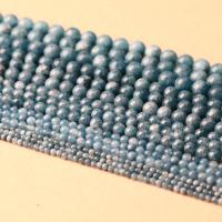 Apatite Perle, rund, poliert, DIY & verschiedene Größen vorhanden, grau, 4-12mm, verkauft per 14.96 ZollInch Strang