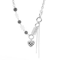 Titanium Steel Necklace Unisex & snake chain silver color Length 53 cm Sold By PC