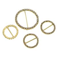Iron Bracelet Findings, with rhinestone, golden, 20-27-42mm, 10PCs/Bag, Sold By Bag