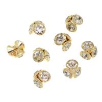 Iron Shank Button with rhinestone golden 19mm Sold By Bag