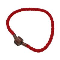 PU Leather Cord Bracelets, with Iron, for woman, more colors for choice, 65mm, 10PCs/Bag, Sold By Bag
