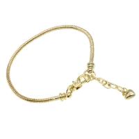 Cink ötvözet Bangle Jewelry, a nő, aranysárga, 101mm, 10PC-k/Bag, Által értékesített Bag