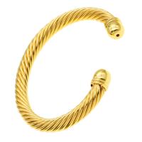 laiton bracelet manchette, unisexe, doré, 78mm, 10PC/sac, Vendu par sac