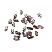 Iron flat back cabochon, with rhinestone, mixed colors, 15mm, 50PCs/Bag, Sold By Bag