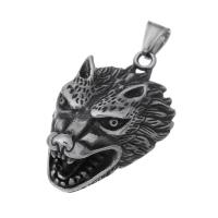 Stainless Steel Animal Pendants, 316 Stainless Steel, fashion jewelry & DIY & Unisex & blacken, black, 29x47x17mm, Hole:Approx 5mm, Sold By PC