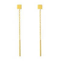 Brass Thread Through Earrings plated fashion jewelry nickel lead & cadmium free Sold By Pair