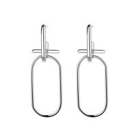 Brass Drop Earring platinum color plated fashion jewelry platinum color nickel lead & cadmium free 28mm Sold By Pair