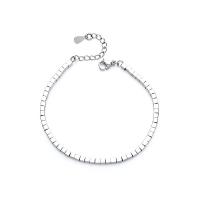 Brass Bracelet & Bangle, with 1.19 extender chain, platinum color plated, fashion jewelry, platinum color, nickel, lead & cadmium free, 2.50mm, Length:15 cm, Sold By PC