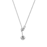 Sterling Silber Halsketten, 925er Sterling Silber, Platinfarbe platiniert, für Frau, Länge:ca. 17.71 ZollInch, verkauft von PC