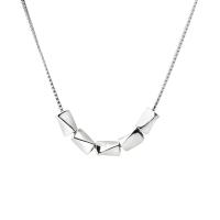925 Sterling Silver Necklaces platinum color plated for woman Length Approx 14.76 Inch Sold By PC