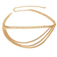 Zinc Alloy Waist Chain multilayer & Unisex golden nickel lead & cadmium free 15mm Length Approx 100 cm Sold By PC