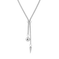 Titanstahl Halskette, unisex, Silberfarbe, Länge ca. 45 cm, verkauft von PC