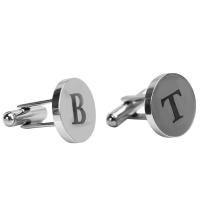 Cufflinks Titanium Steel Unisex silver color 10-40mm Sold By PC