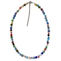Lampwork Necklace, with Titanium Steel, for woman, mixed colors, Length:43 cm, Sold By PC