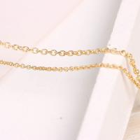 Brass Beading Chains, 14K gold plated, DIY & different size for choice, more colors for choice, Sold By m