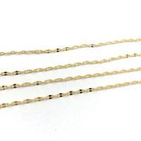 Brass Beading Chains, 14K gold plated, DIY, more colors for choice, 2x4mm, Sold By m