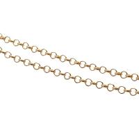Brass Ovalni Chain, Mesing, 14K pozlatom, možete DIY, 5mmu30013.8mmu30012mm, Prodano By m