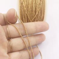 Brass Ball Chain Round 18K gold plated DIY 1.50mm Sold By m