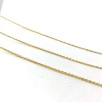 Brass Ovalni Chain, Mesing, 18K pozlaćeno, možete DIY & različite veličine za izbor, Prodano By m