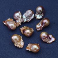 Cultured No Hole Freshwater Pearl Beads, Baroque, DIY, multi-colored, 13x23-15x25mm, Sold By PC