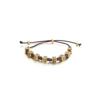 Brass Bracelet & Bangle, Square, 18K gold plated, anti-fatigue & for woman, golden, nickel, lead & cadmium free, 6mm, Length:Approx 7.5 Inch, Sold By PC