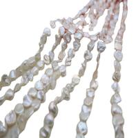 Perlas Keishi Cultivadas de Agua Dulce, Perlas cultivadas de agua dulce, Bricolaje, Blanco, 8x10mm, aproximado 50PCs/Sarta, Vendido por Sarta