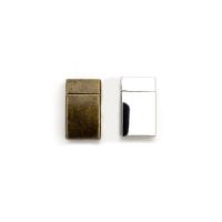 Zinc Alloy Magnetic Clasp Square plated DIY & with magnetic nickel lead & cadmium free Sold By Bag