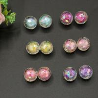 Bead i Bead Akryl perler, Runde, forgyldt, du kan DIY, flere farver til valg, 16mm, Solgt af G