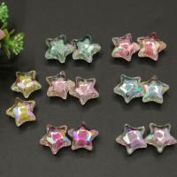 Bead in Bead Acrylic Beads, Star, plated, DIY, more colors for choice, 10x16mm, Sold By G