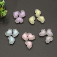 Perla u Bead Akril perle, Srce, injekcijsko prešanje, možete DIY, više boja za izbor, 17x10mm, Prodano By G