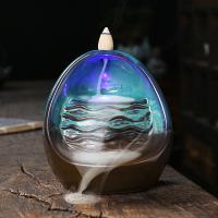 Backflow Incense Burner, Porcelain, handmade, for home and office & durable, more colors for choice, 113x102x118mm, Sold By PC