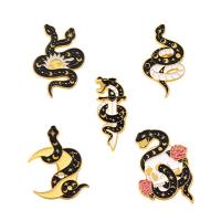 Enamel Brooch, Tibetan Style, Snake, plated, Unisex & different styles for choice, nickel, lead & cadmium free, 31mm, 10PCs/Lot, Sold By Lot