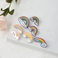 Enamel Brooch, Tibetan Style, Rainbow, plated, Unisex & different styles for choice, nickel, lead & cadmium free, 33-40mm, 10PCs/Lot, Sold By Lot