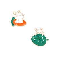 Zinc Alloy Brooches Rabbit stoving varnish Unisex nickel lead & cadmium free Sold By Lot