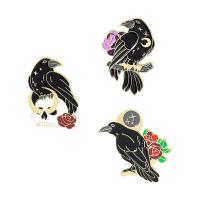 Tibetan Style Brooches, Bird, stoving varnish, Unisex & different styles for choice, nickel, lead & cadmium free, 20x30mm, 10PCs/Lot, Sold By Lot