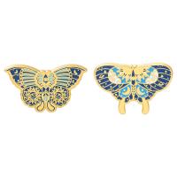 Tibetan Style Brooches, Butterfly, stoving varnish, Unisex & different styles for choice, nickel, lead & cadmium free, 28x15mm, 10PCs/Lot, Sold By Lot