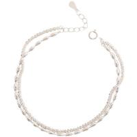 925 Sterling Silver Bangle Bracelet with 0.96 inch extender chain platinum color plated for woman Length Approx 5.7 Inch Sold By PC