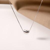 925 Sterling Silver Necklaces, platinum color plated, for woman, Length:Approx 15.74 Inch, Sold By PC