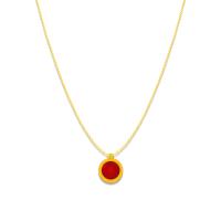 Natural Gemstone Necklace, 925 Sterling Silver, with Garnet, gold color plated, for woman, Length:Approx 15.74 Inch, Sold By PC