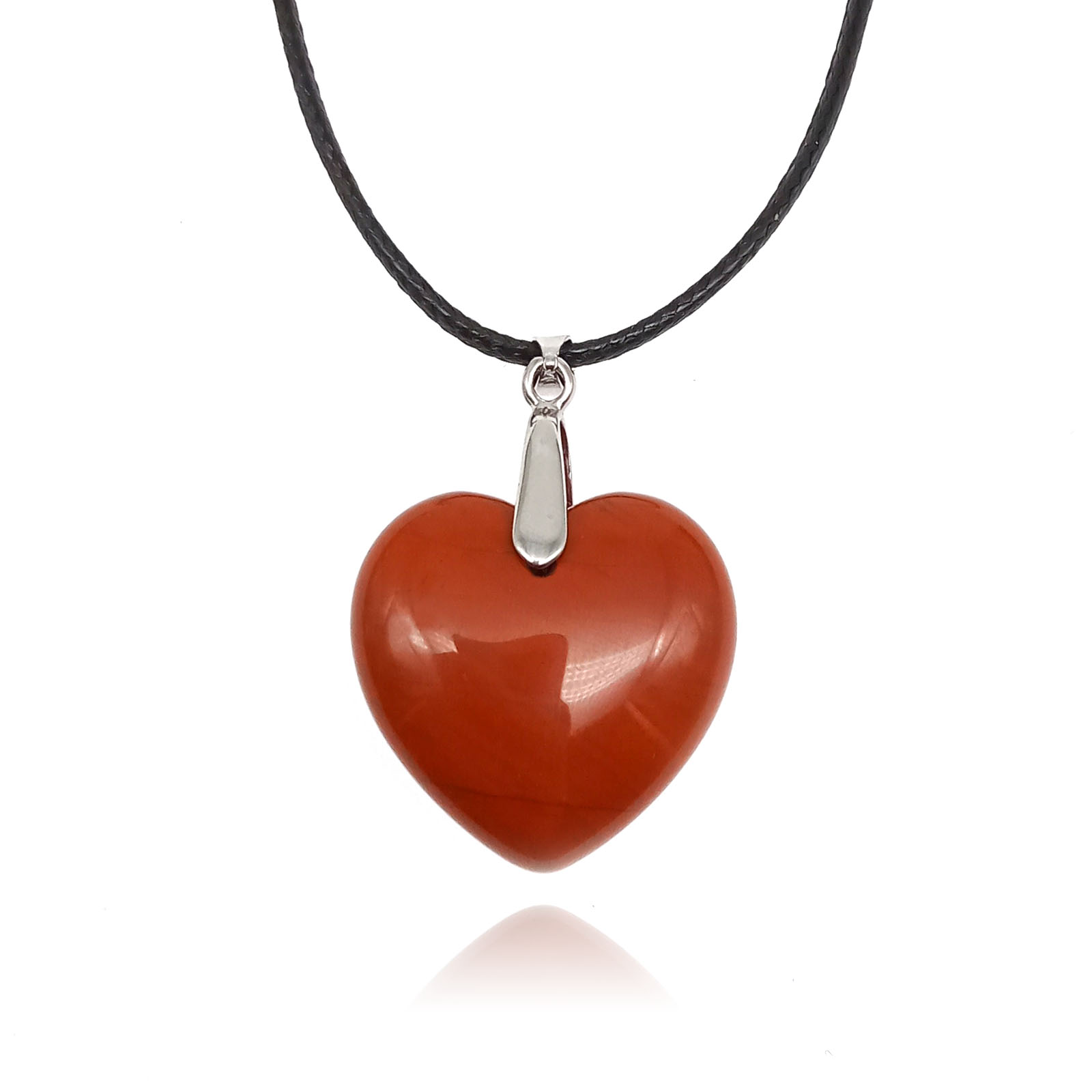 Collier résine, avec pierre gemme, coeur, poli, peut être utilisé comme collier ou collier de chandail, plus de couleurs à choisir, 30x30x12mm, Longueur:34 cm, 1sacsachet/sac, Vendu par sac